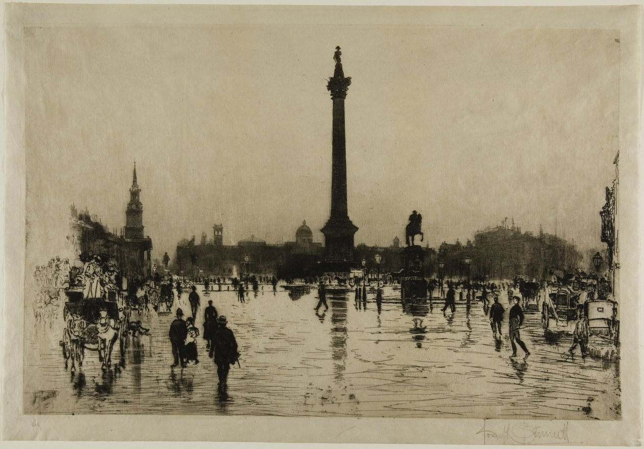 Monument de Nelson, Trafalgar Square, Londres - Joseph Pennell