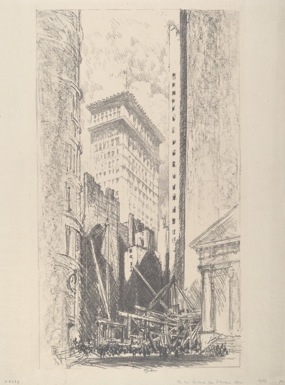 Reconstruction de Broad Street - Joseph Pennell
