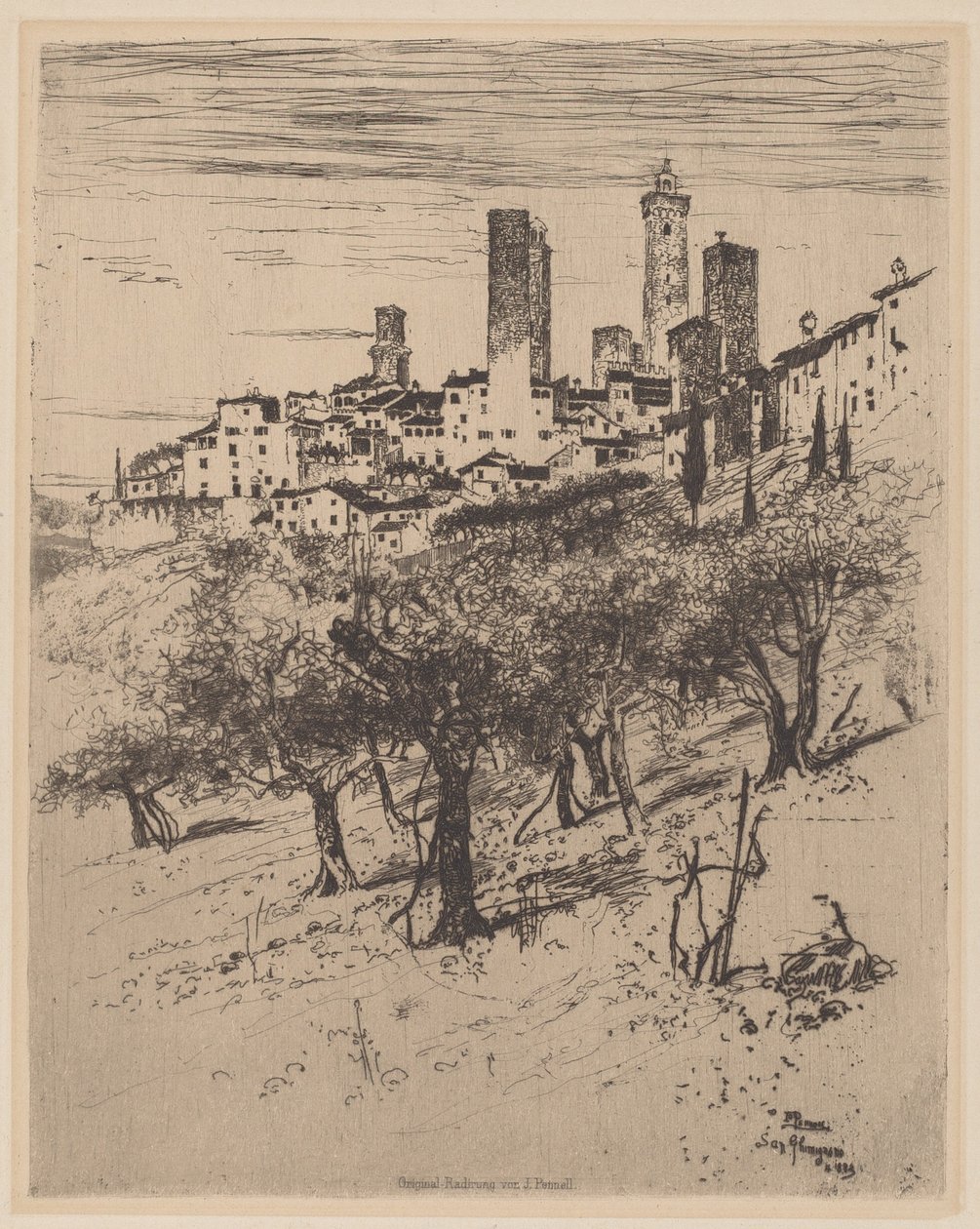 San Gimignano - Joseph Pennell