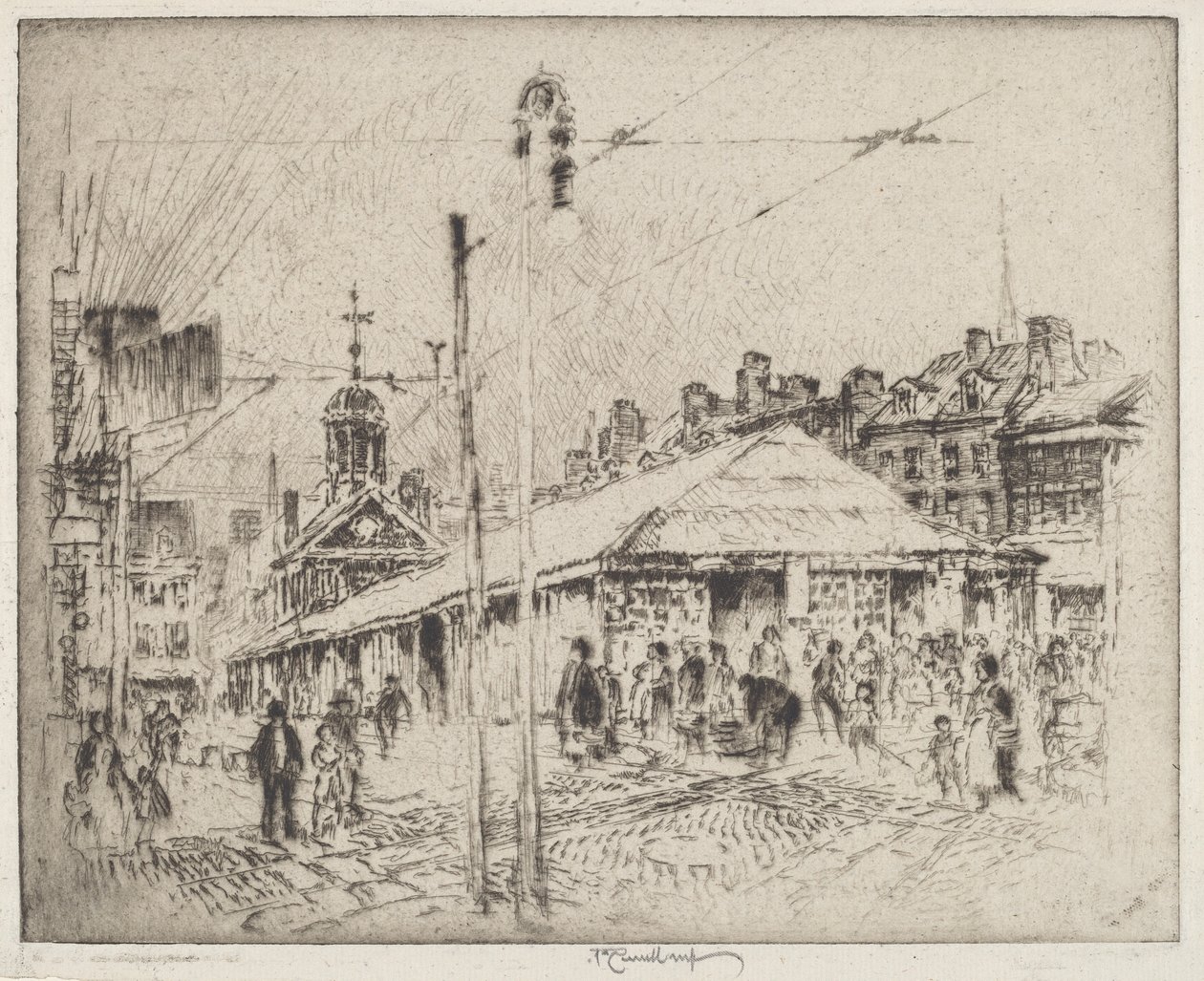 Marché de Second Street, Philadelphie - Joseph Pennell