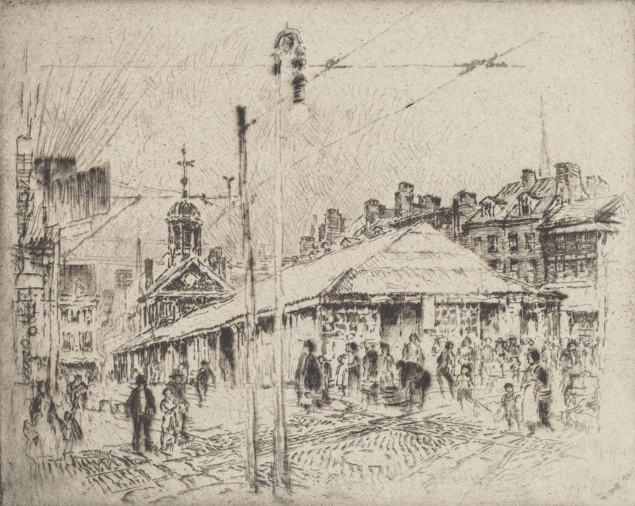 Marché de Second Street, Philadelphie - Joseph Pennell