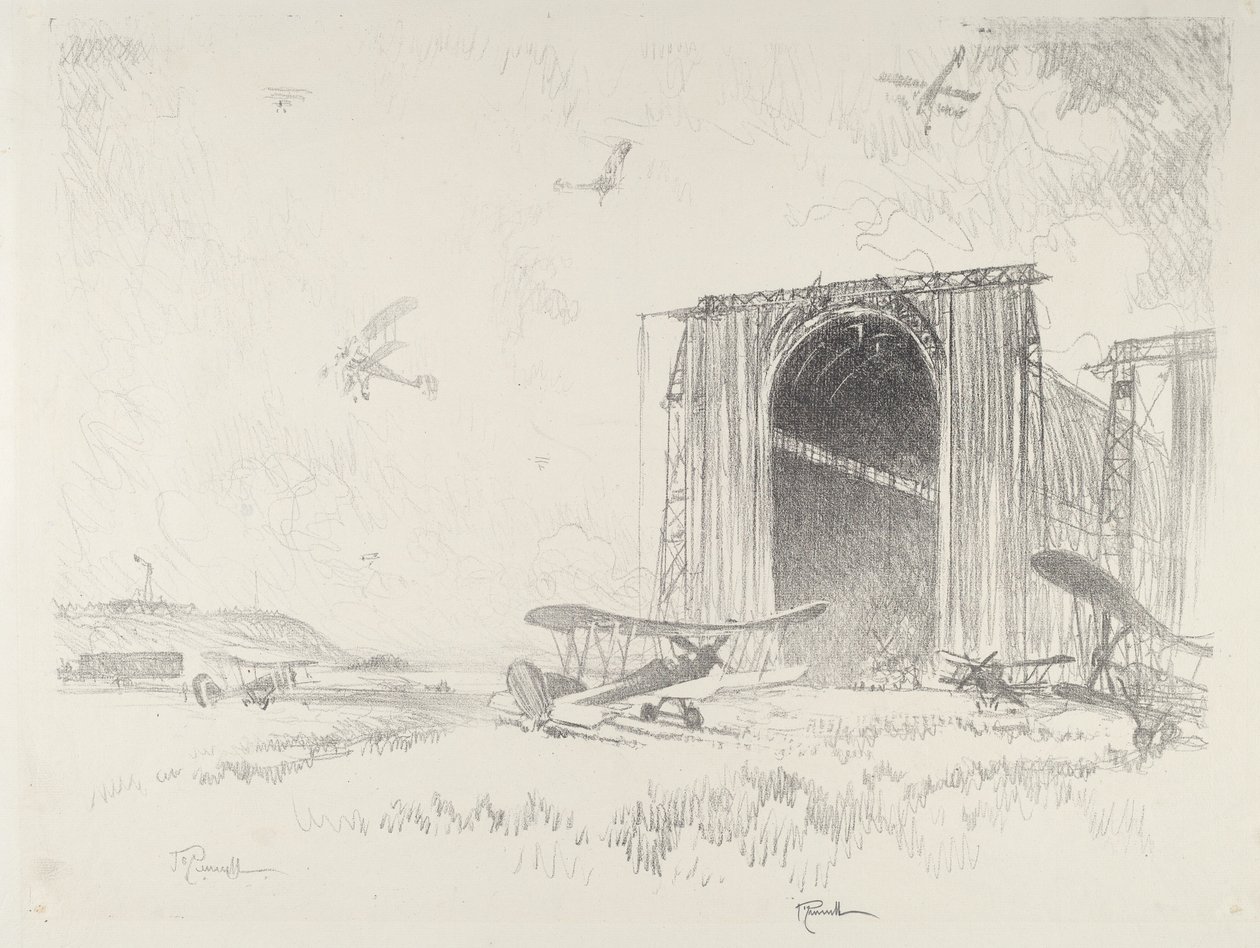 Le hangar à ballons, 1916 - Joseph Pennell