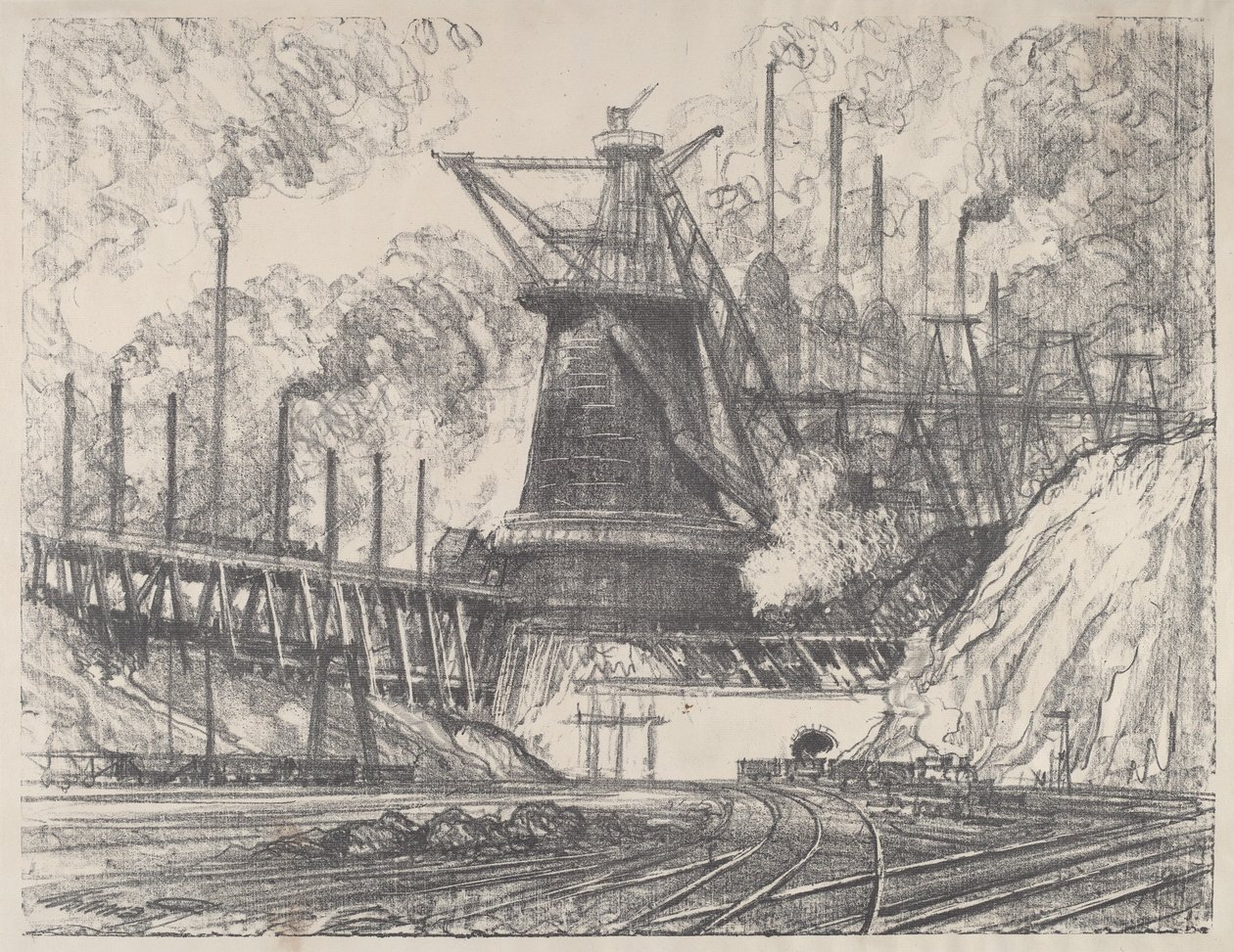 Le Grand Moulin, Gary, Indiana, 1915 - Joseph Pennell