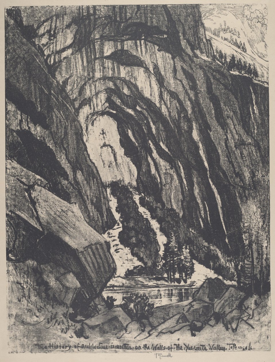 La porte de la cathédrale - Joseph Pennell