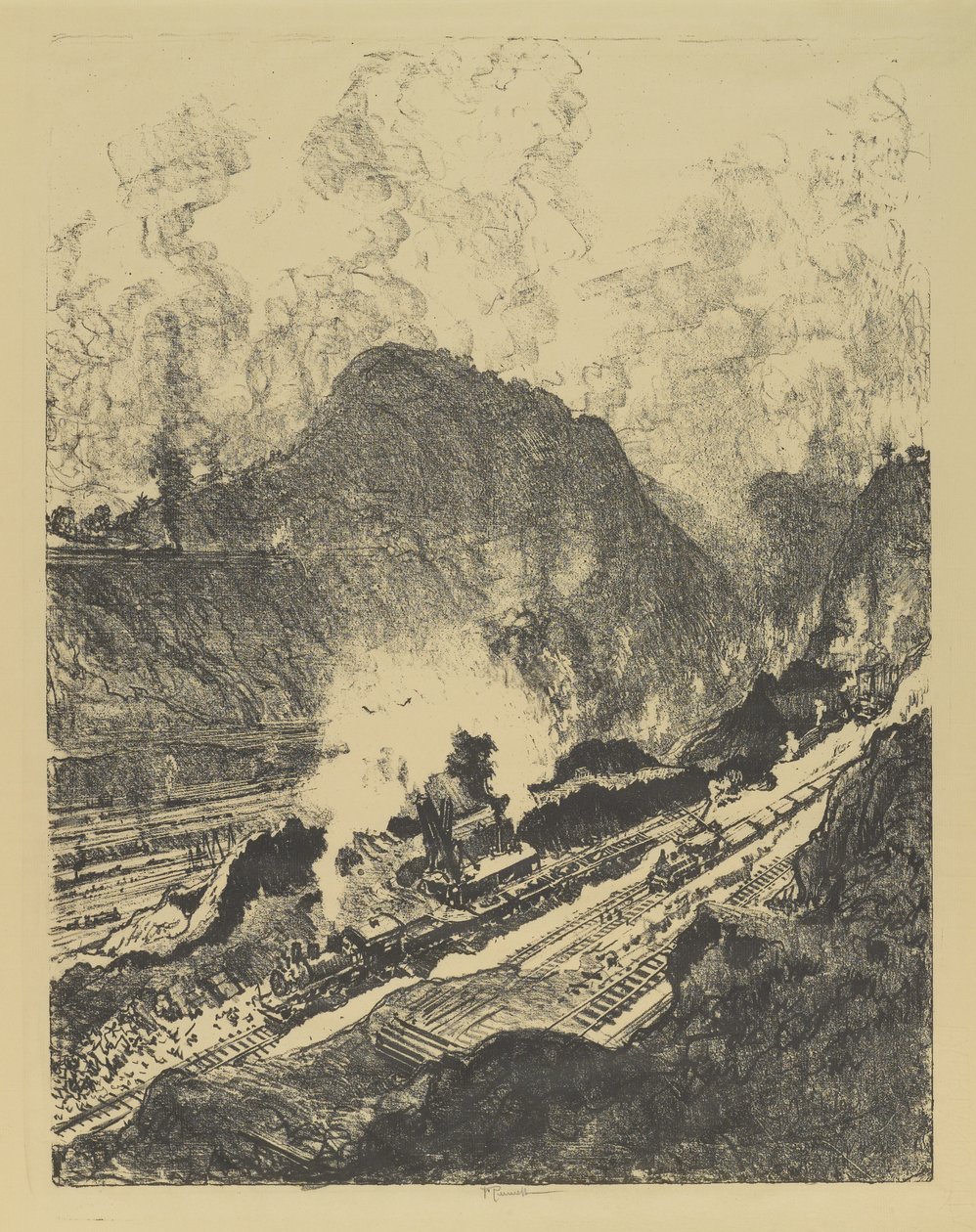 La coupe de Culebra - Joseph Pennell