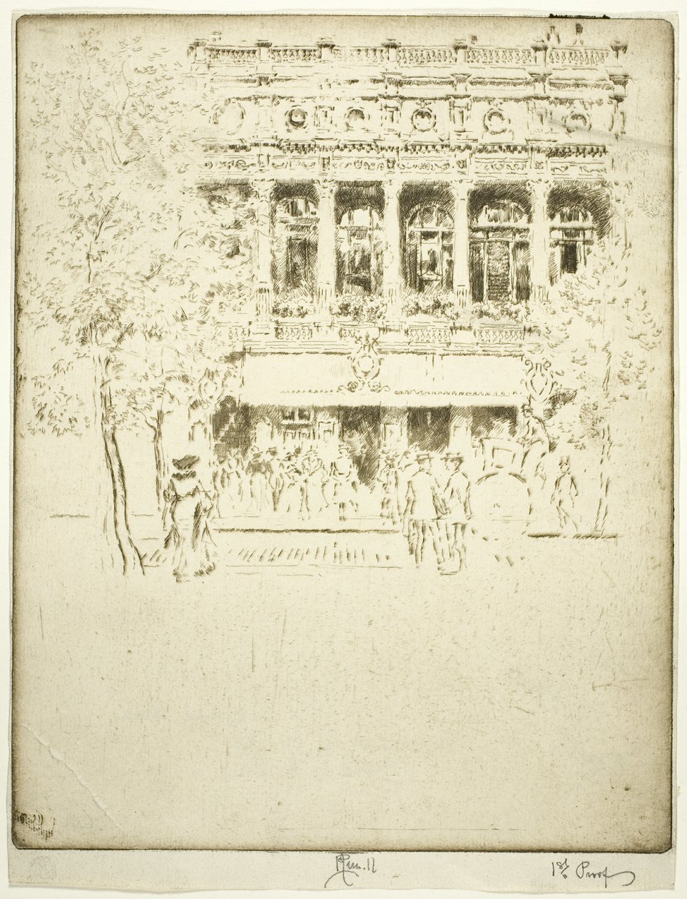 Le Théâtre Garrick - Joseph Pennell