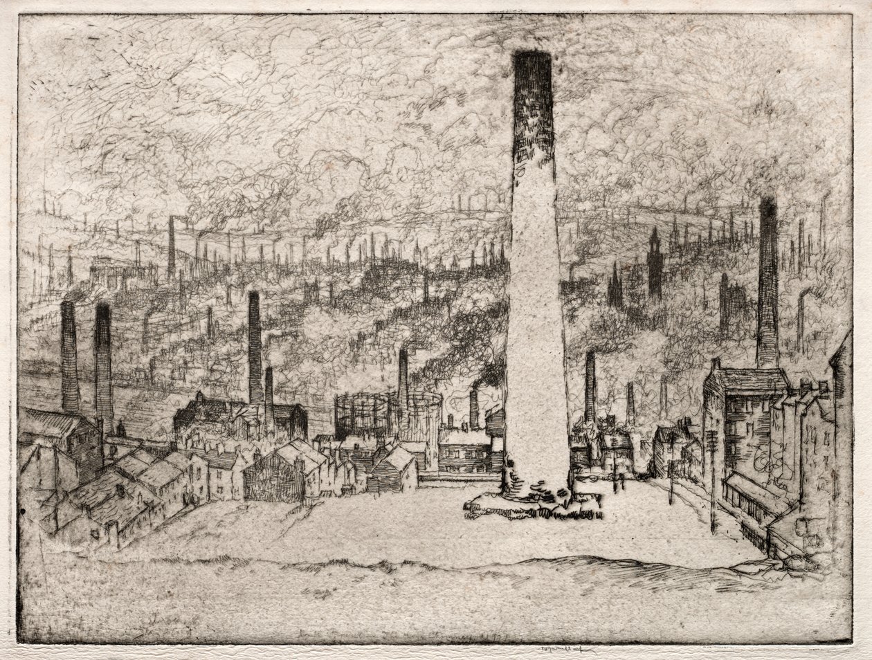 La grande cheminée, Bradford - Joseph Pennell
