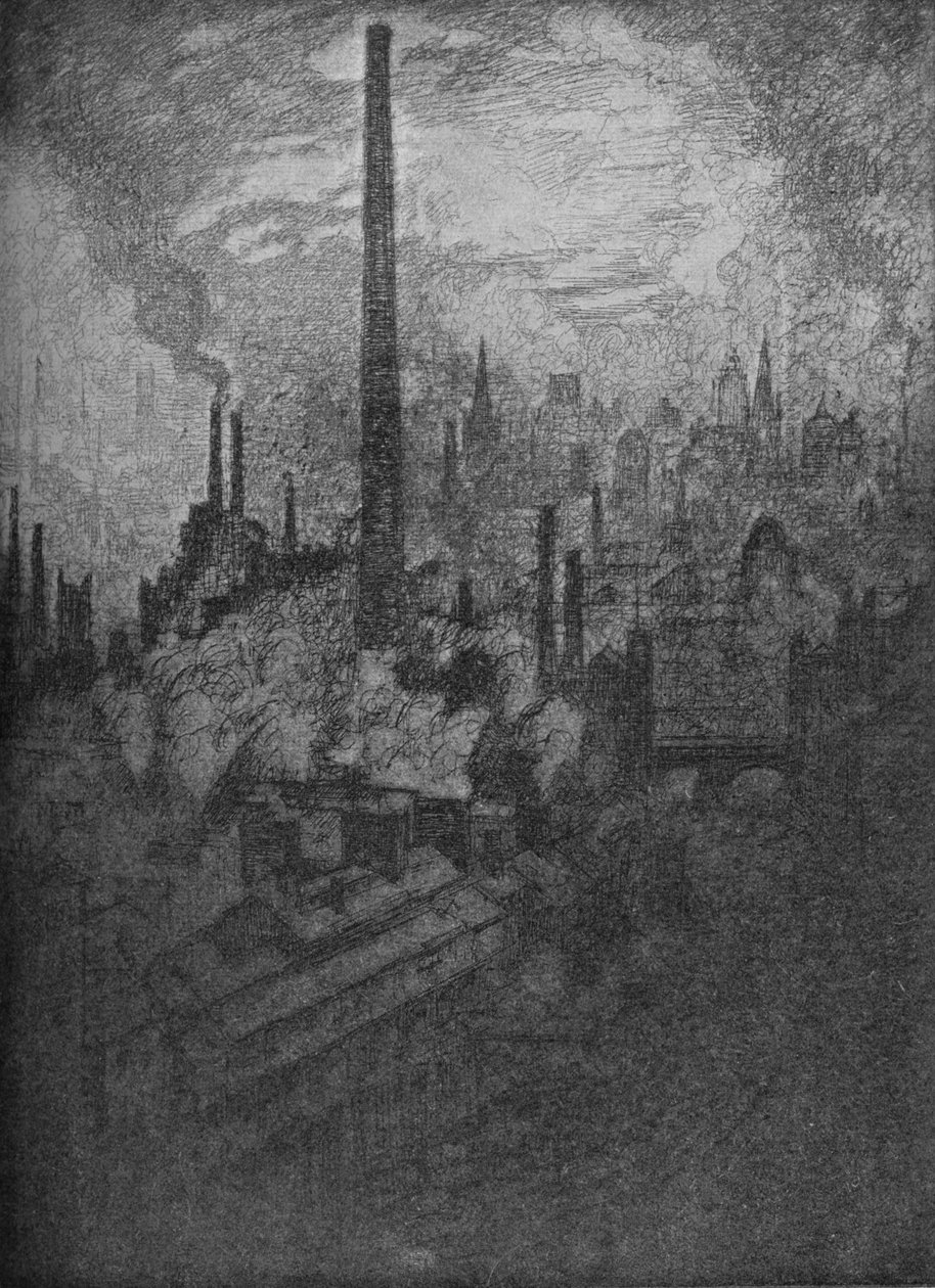 La Grande Cheminée, Sheffield, 1910 - Joseph Pennell