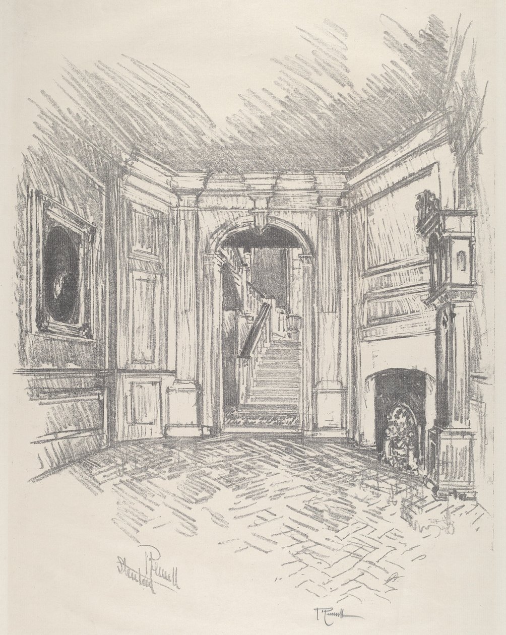 Le hall, Stenton - Joseph Pennell