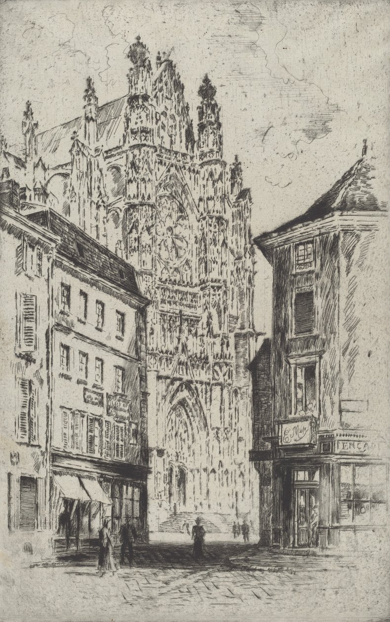 Le Transept, Beauvais, 1907 - Joseph Pennell