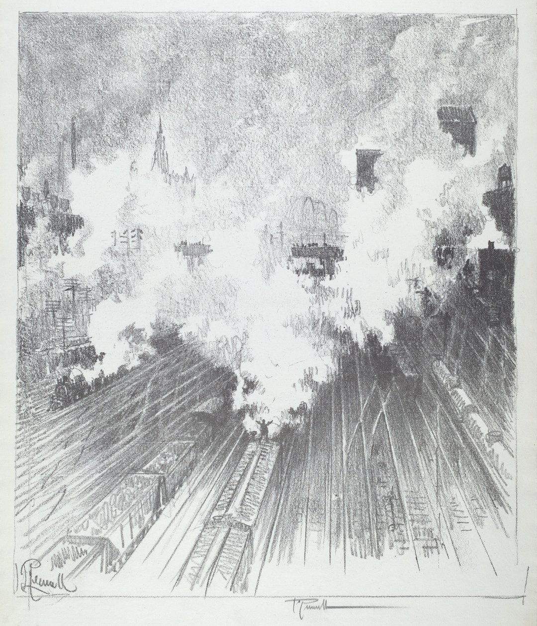 Gare de triage, St. Louis - Joseph Pennell