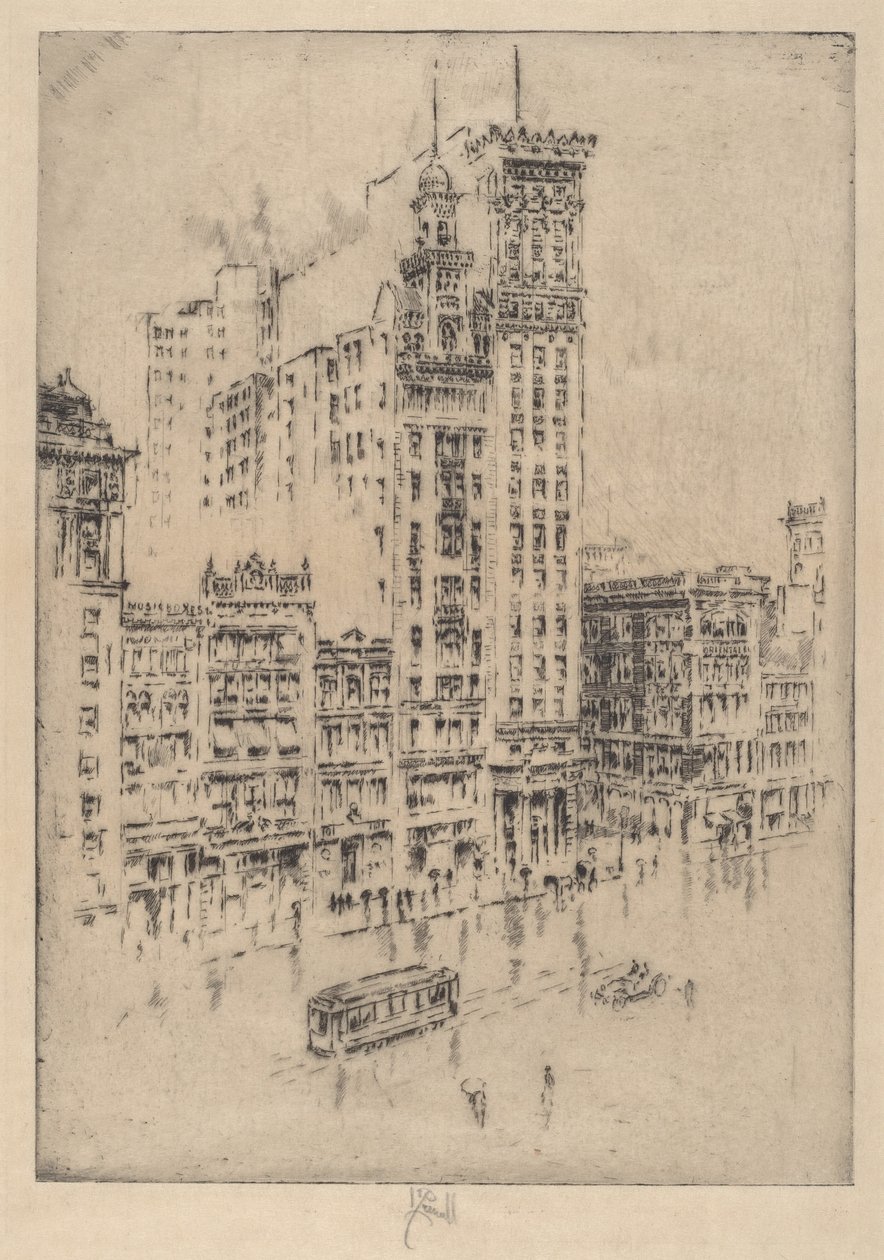 Union Square, jour de pluie - Joseph Pennell