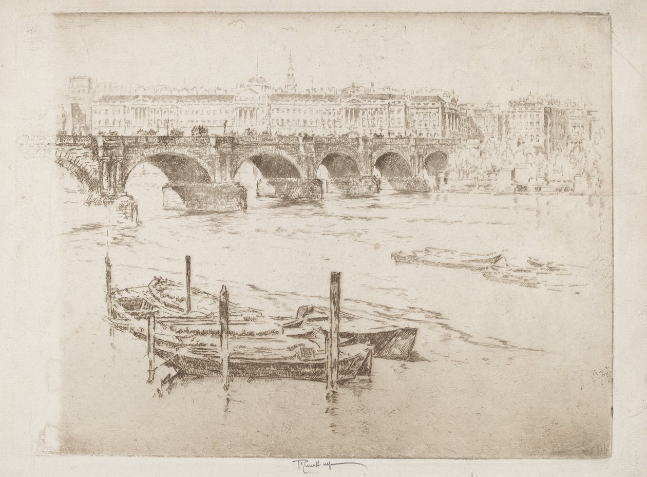 Pont de Waterloo et Somerset House - Joseph Pennell