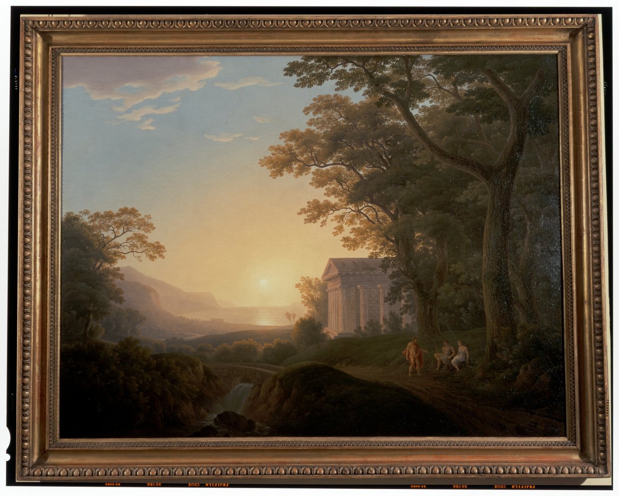 Un paysage idéal avec un temple - Joseph Rebell