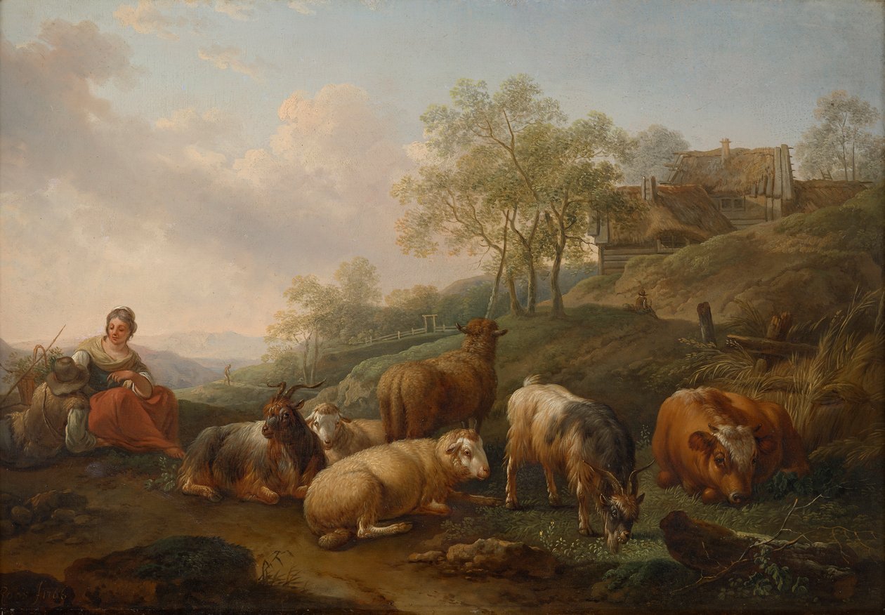 Paysage avec bétail paissant - Joseph Roos d. Ä.