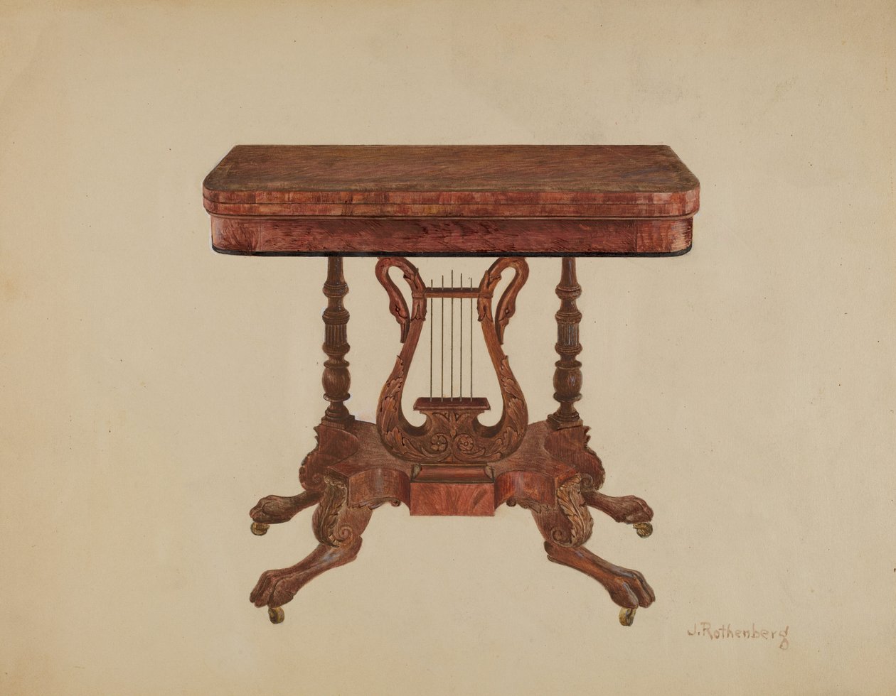 Piédestal de lyre de table - Joseph Rothenberg