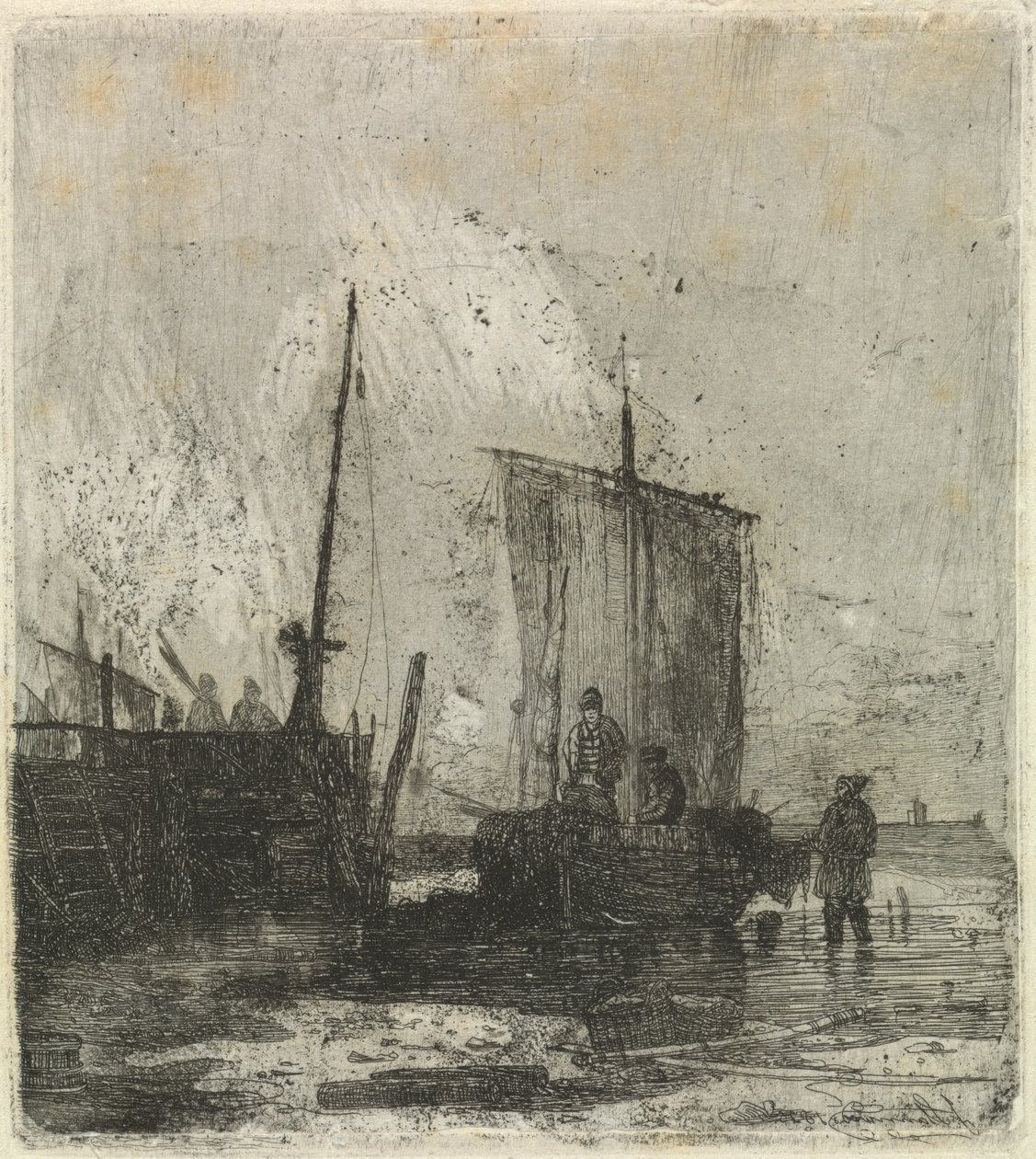 Bateaux dans un dock - Joseph Stannard