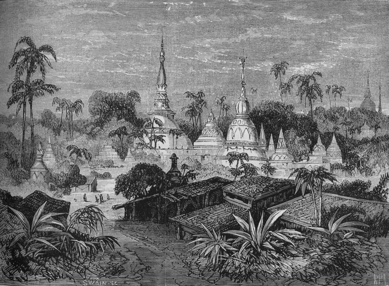 Pagodes, près de Pegu, vers 1880 - Joseph Swain