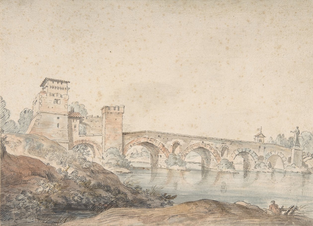 Ponte Molle, Rome, 18ème siècle - Joseph Vernet.