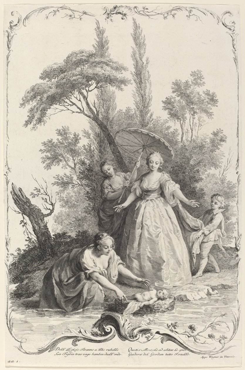 La découverte de Moïse - Joseph Wagner