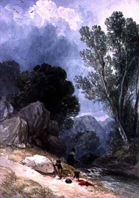 Paysage avec figures - Joseph William Allen