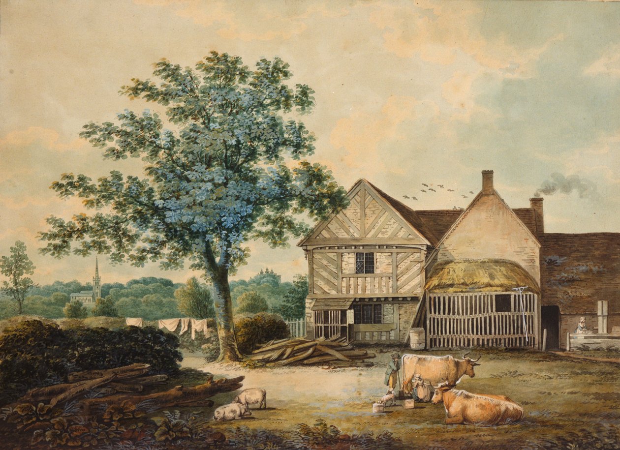 Cour de Ferme près de Aston Hall - Joseph Wright