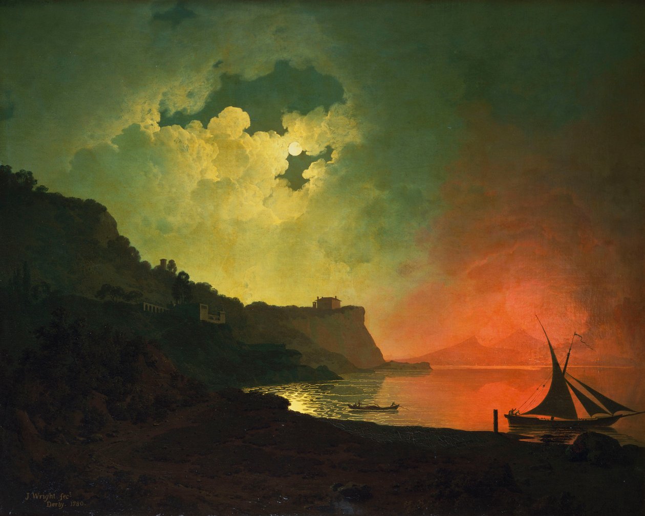 Vésuve depuis Posilipo - Joseph Wright of Derby