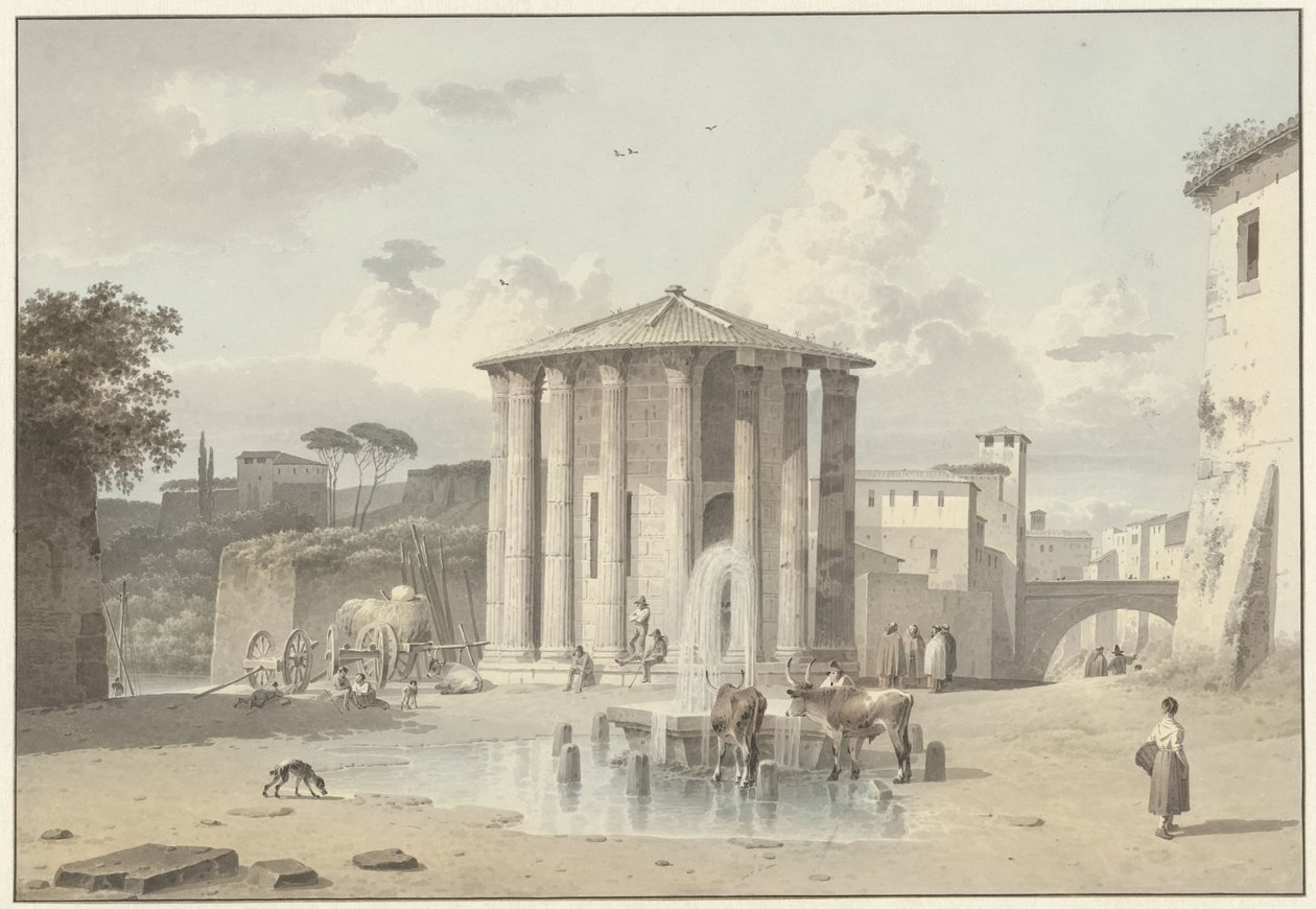 Le temple de Vesta à Rome - Josephus Augustus Knip