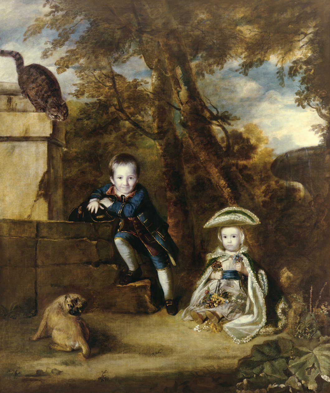 Paul Cobb Methuen et sa sœur Christian, plus tard Lady Boston - Joshua Reynolds