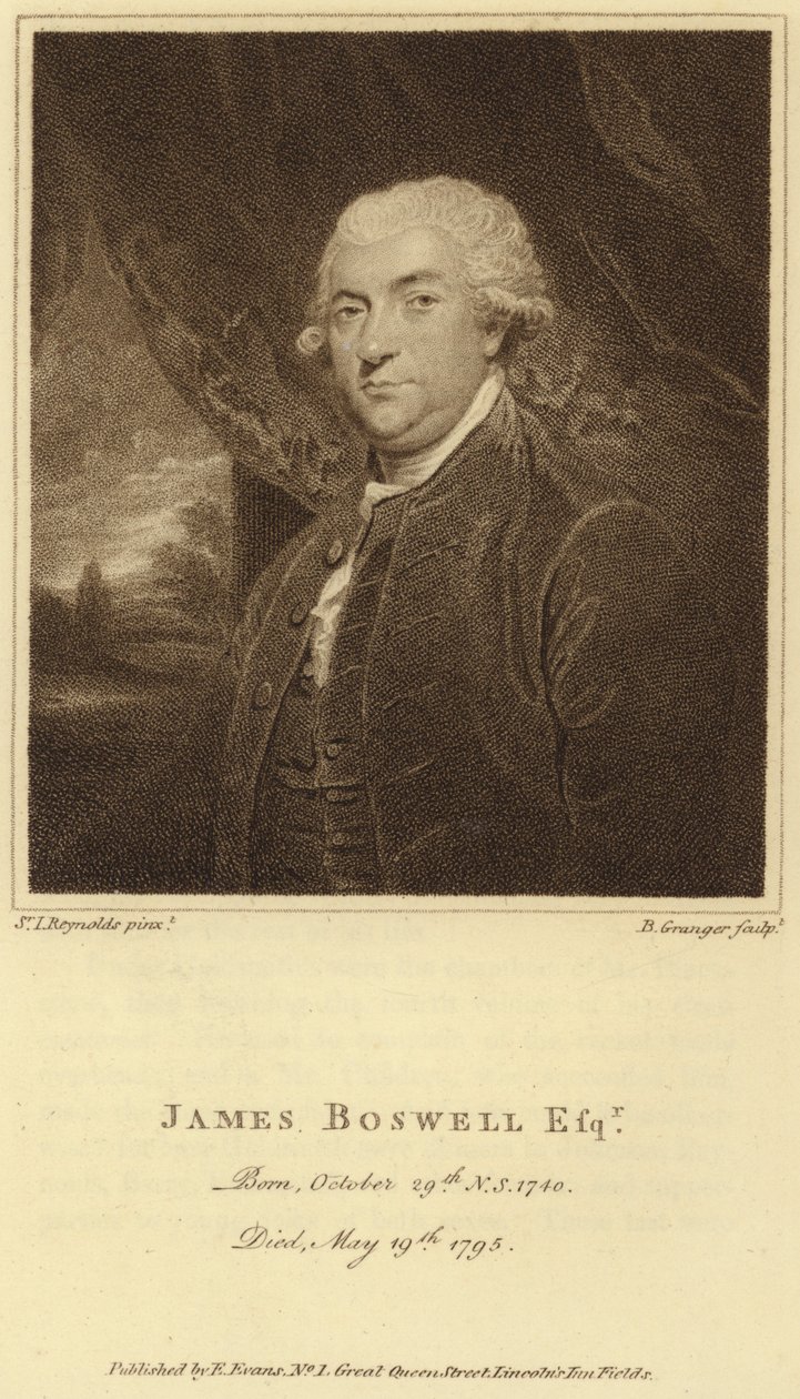 James Boswell (gravure) - Joshua (after) Reynolds