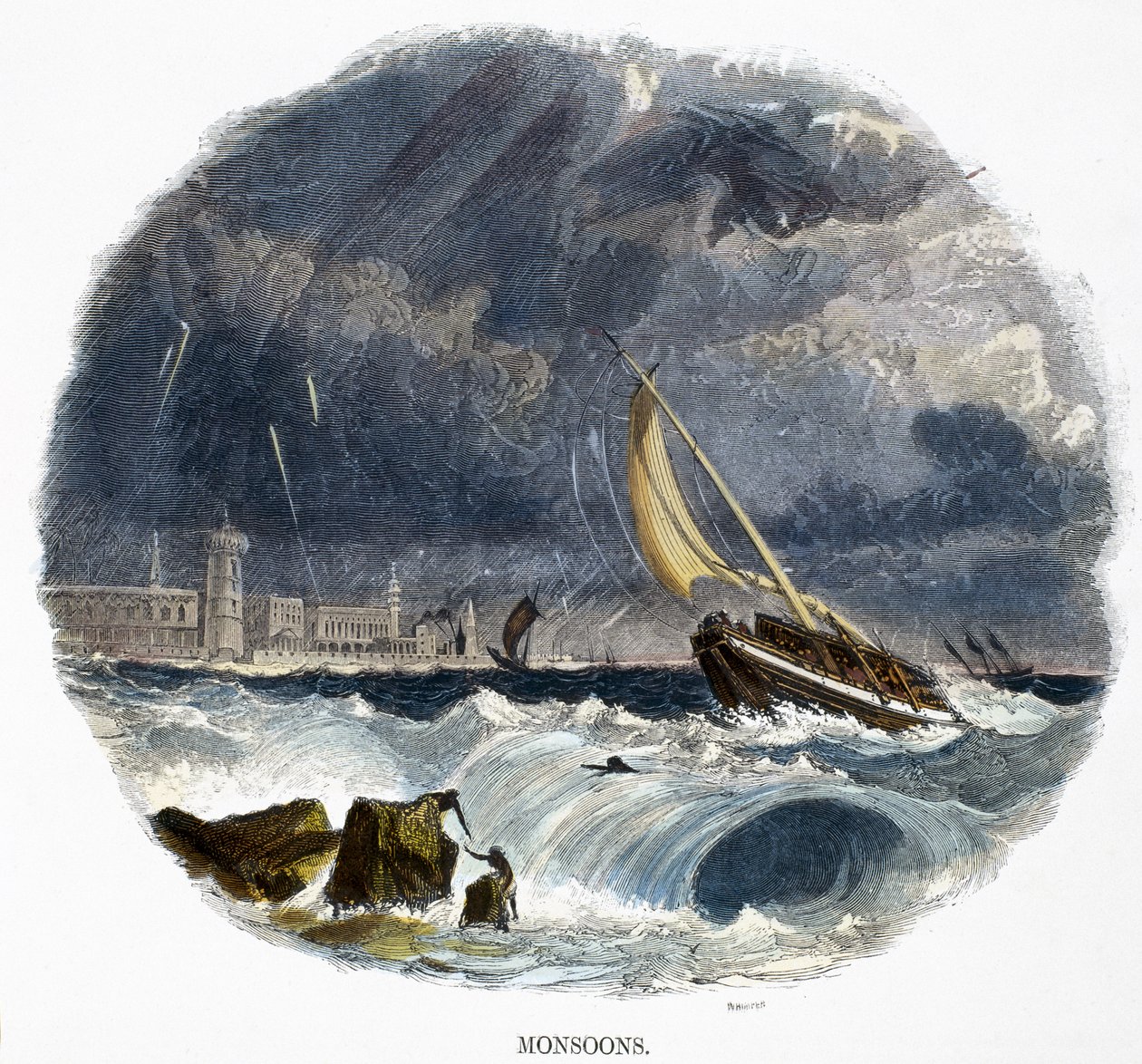 Moussons, de Phénomènes de la Nature, 1849 - Josiah Wood Whymper