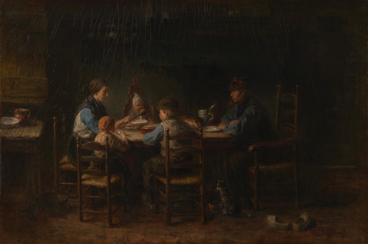 Famille de paysans à table - Jozef Israëls