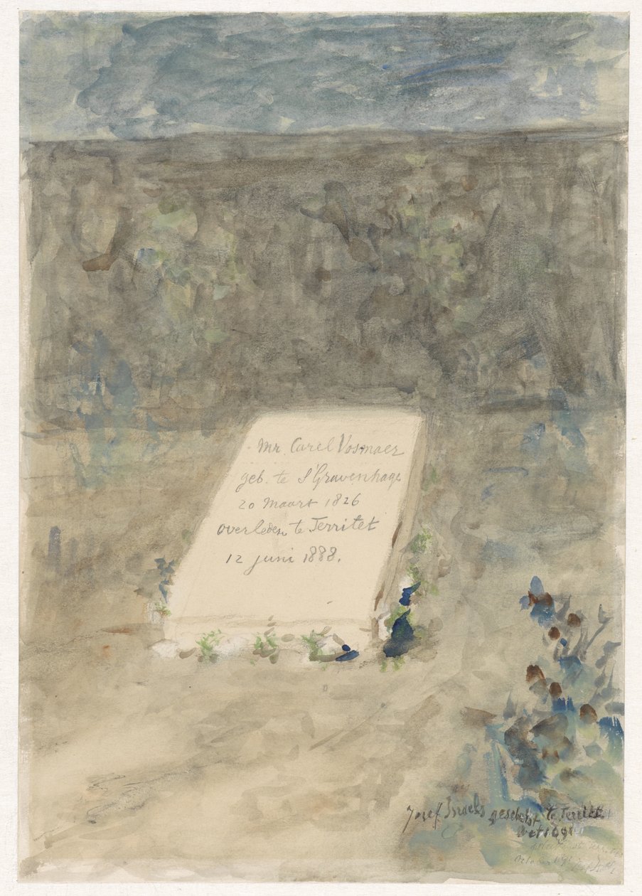 Tombe de M. Carel Vosmaer à Territet - Jozef Israëls