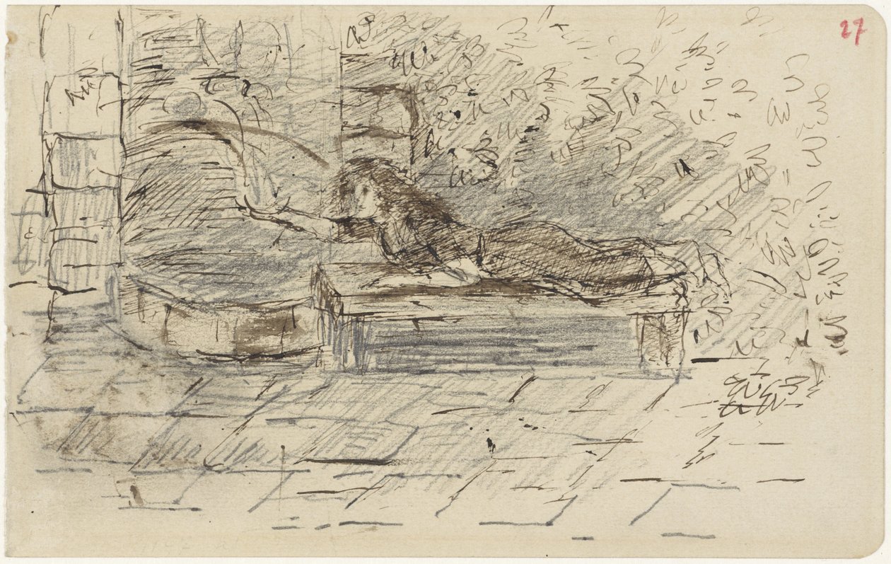 Femme allongée près d