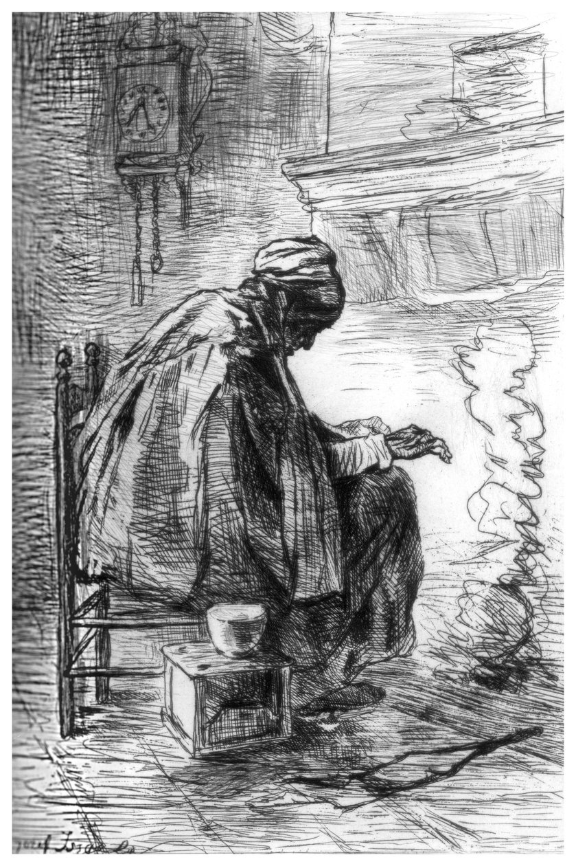 Le foyer, vers 1880-1882 - Jozef Israëls