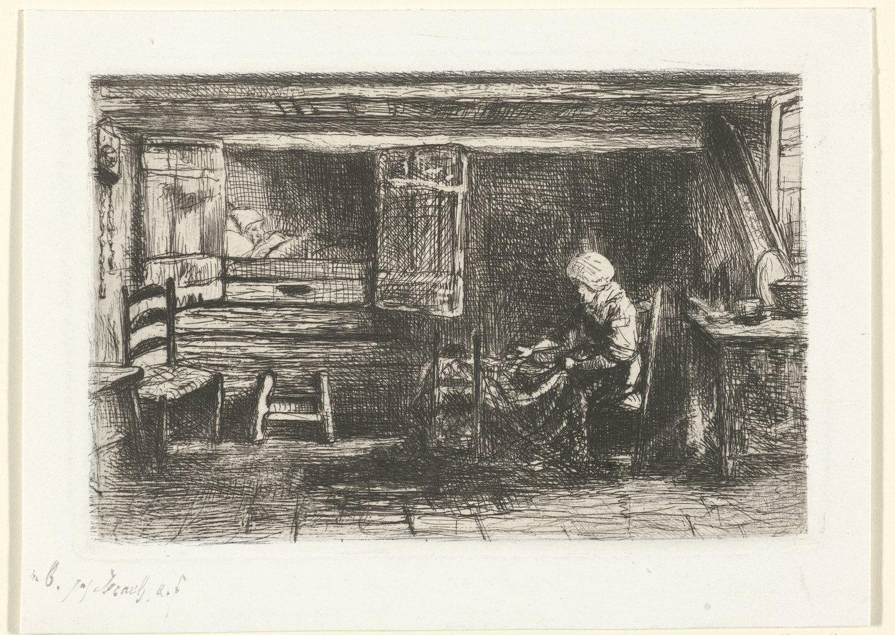 Deux figures dans un intérieur - Jozef Israëls
