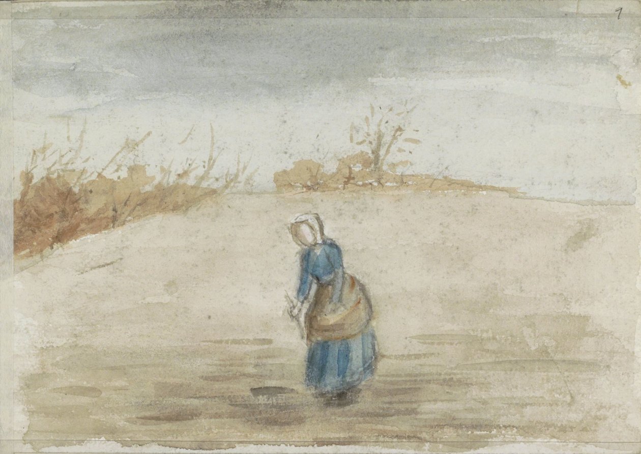 Femme dans un champ - Jozef Israëls