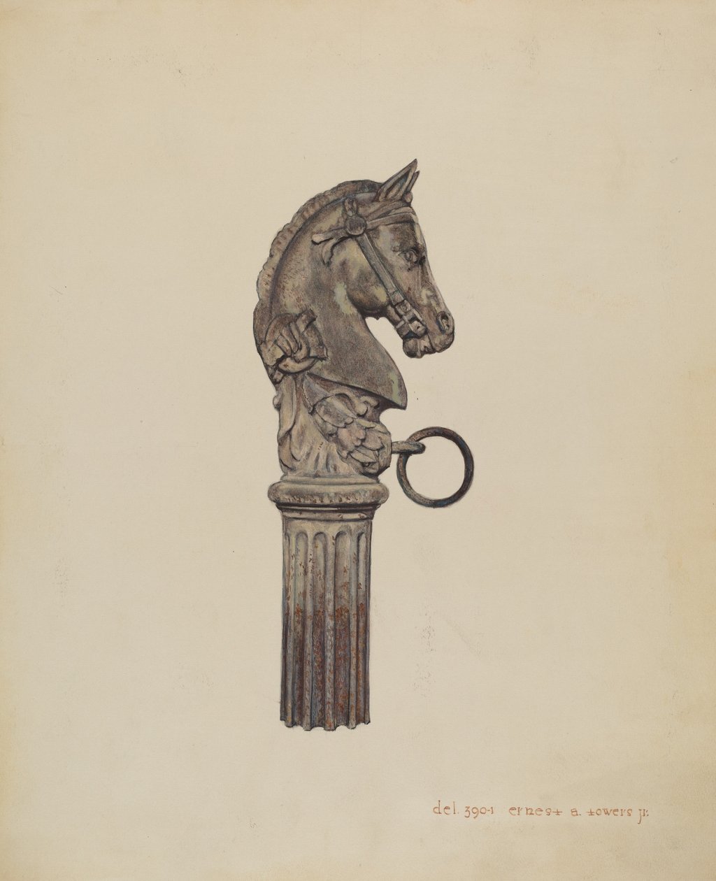 Tête de cheval pour attache - Jr. Ernest A. Towers