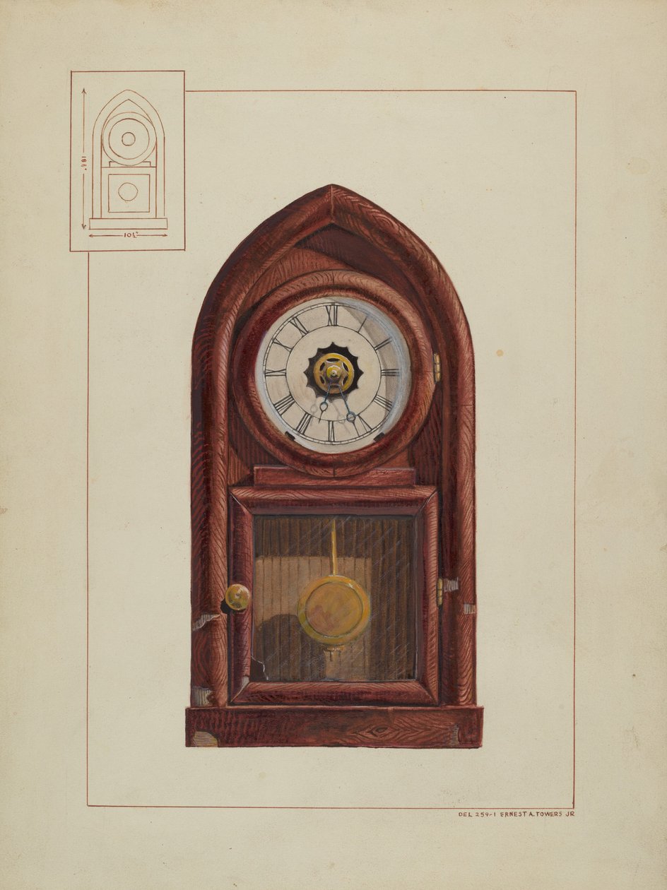 Pendule de cheminée - Jr. Ernest A. Towers