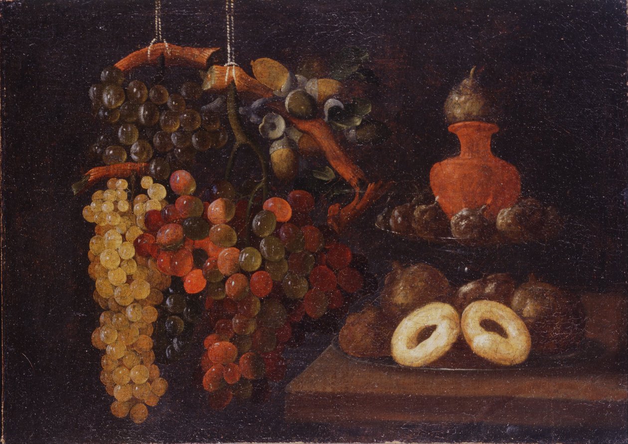 Nature morte avec raisins et gâteaux - Juan de Espinosa