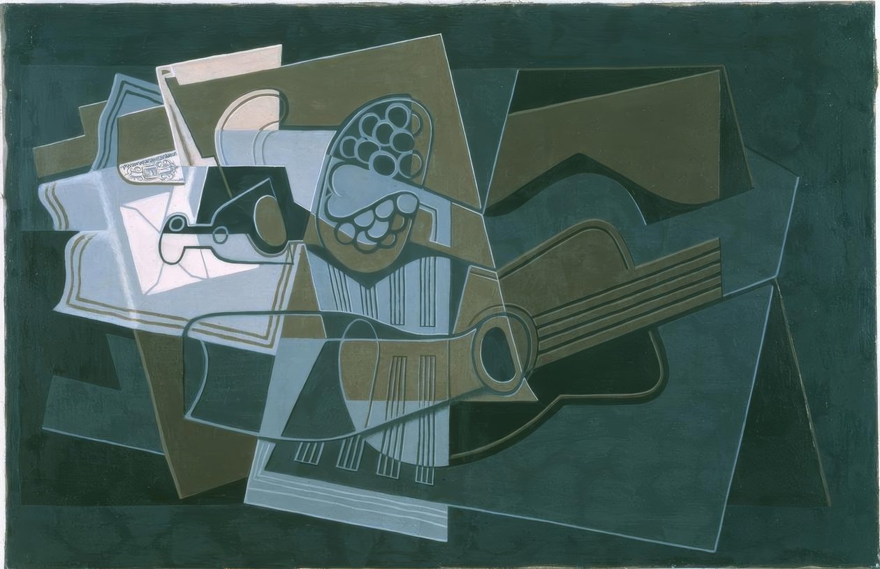 Guitare et bouteille - Juan Gris