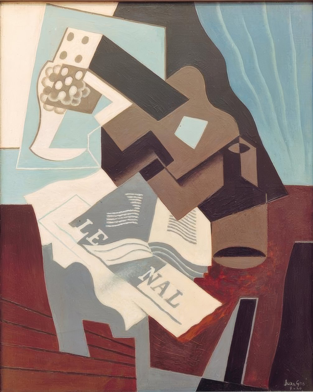 Guitare, livre et journal - Juan Gris