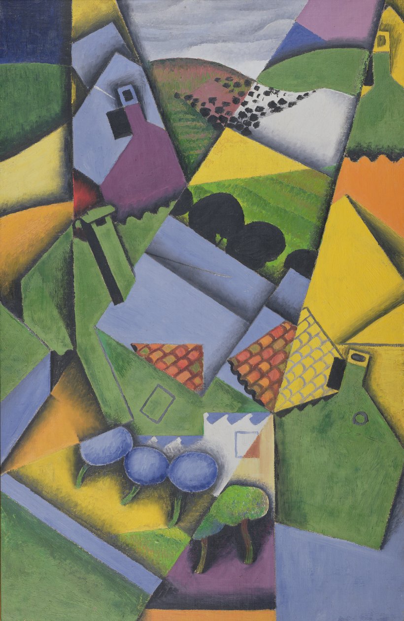 Paysage et maisons à Céret - Juan Gris