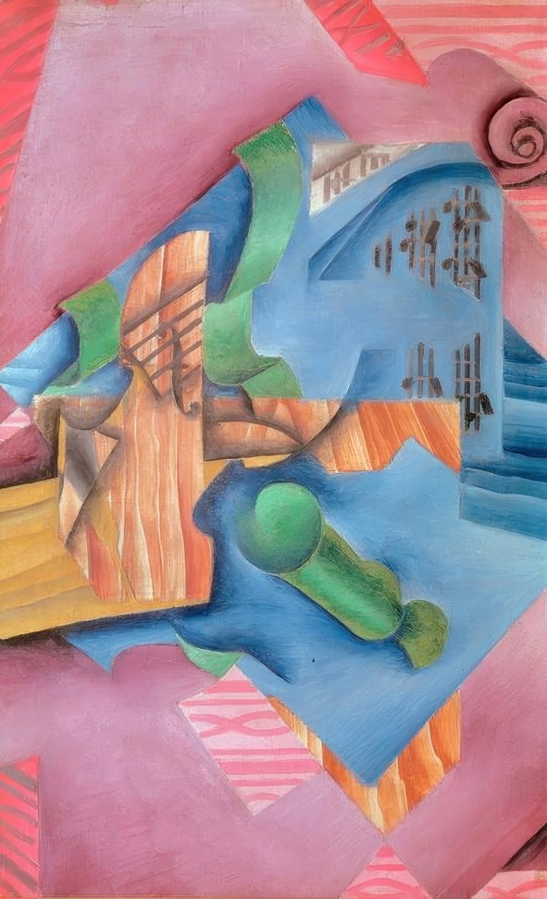 Violon et verre (Nature morte) - Juan Gris