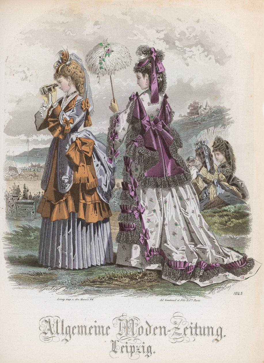 Deux dames, planche de mode de 