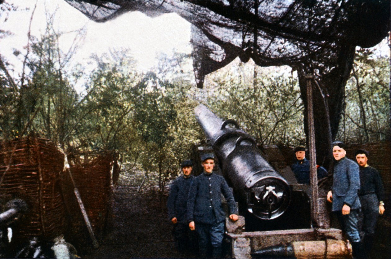 Un canon de la marine française pendant la bataille de Verdun, septembre 1916 - Jules Gervais Courtellemont