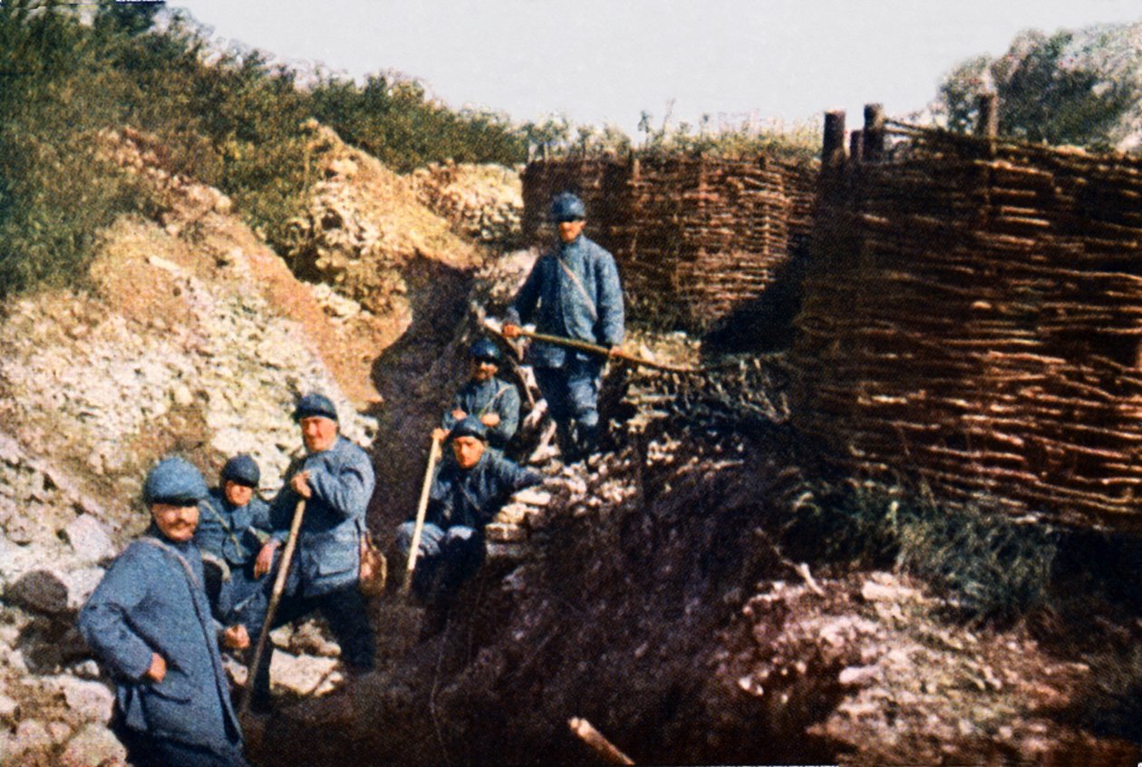 Soldats français devant la Voevre, bataille de Verdun, septembre 1916 - Jules Gervais Courtellemont