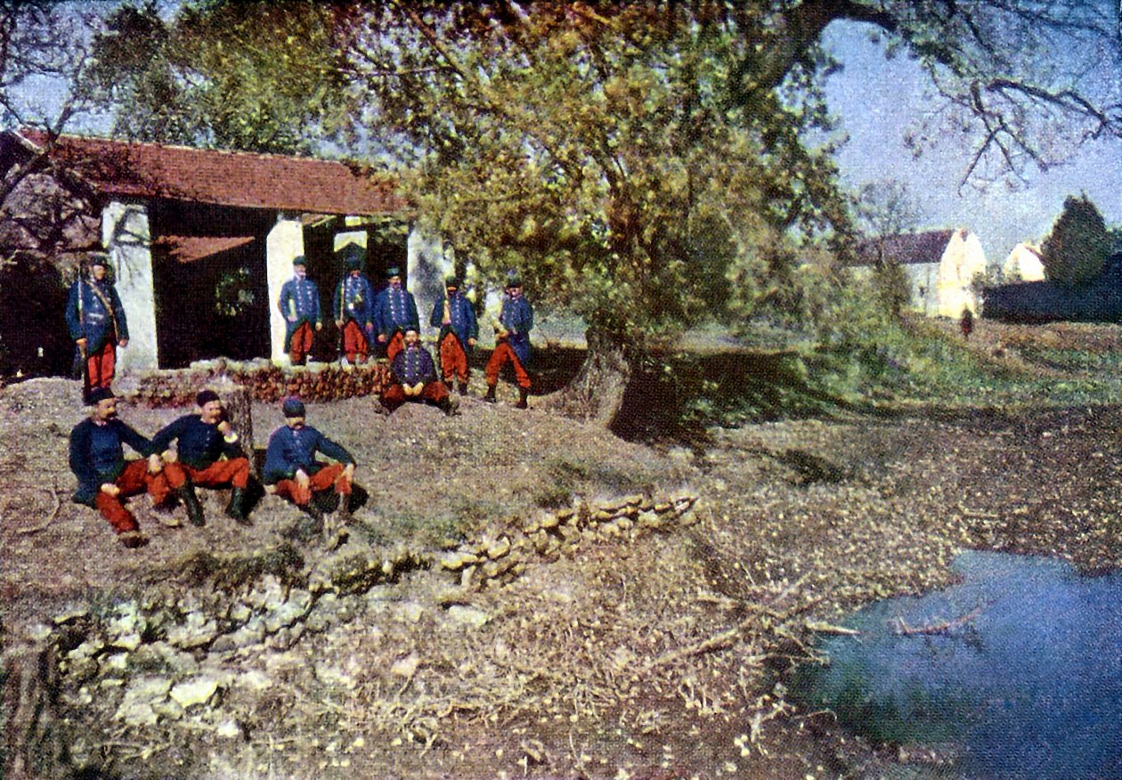 Soldats français à Monthyon pendant la bataille de la Marne à l