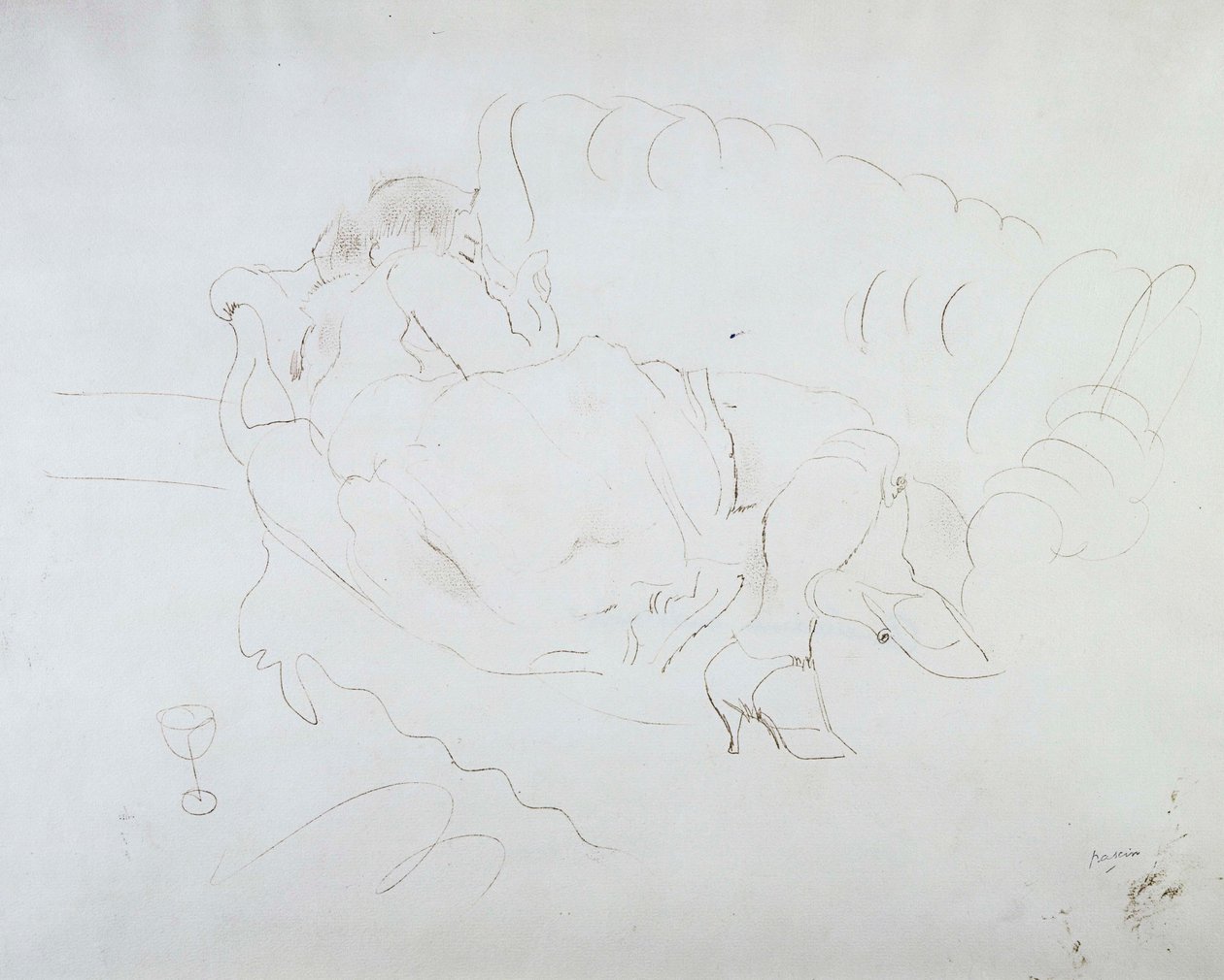 Américaine endormie - Jules Pascin