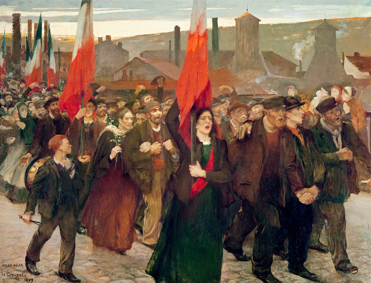La grève - Jules Adler